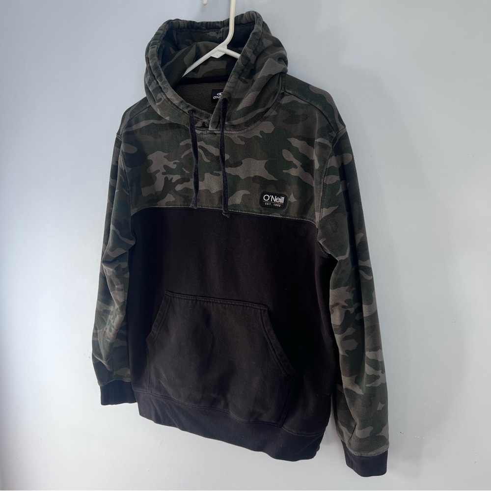 O'Neill Men's Camo & Black Hoodie Sweatshirt M